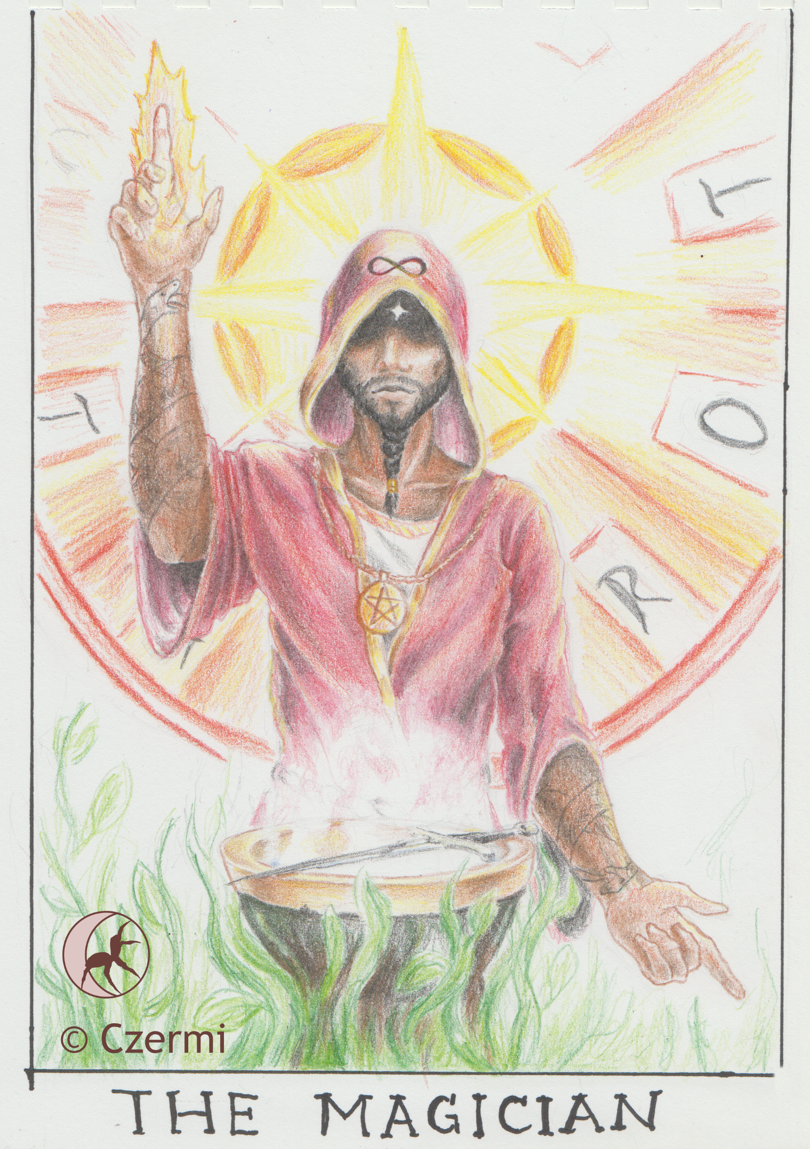 Illustration of The Magician Tarot card