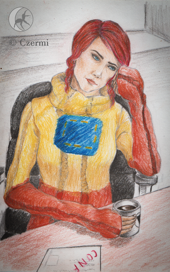 Jasse Faden in Maggie's outfit